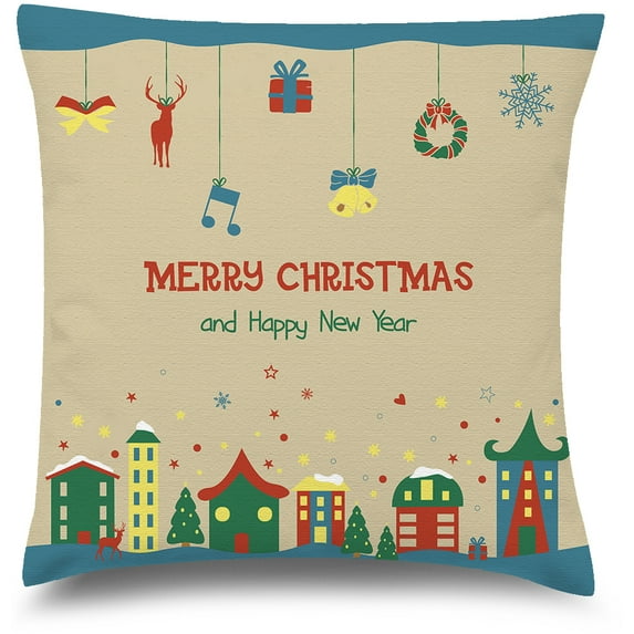 Awkward Styles Christmas Pillow Covers Christmas Home Decoration Winter Scenery Xmas Throw Cushion Case