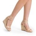 thumbnail image 6 of DREAM PAIRS Womens Open Toe Espadrilles Dressy Platform Sandals Buckle Ankle Strap Stylish Wedges Sandals, 6 of 6