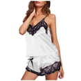 thumbnail image 5 of Gibobby Tangas de mujer sexy encaje Día de San Valentín Lencería Lencería Ropa interior Conjunto de camisola Pijamas Pantalones cortos de encaje Ropa de dormir sexy de mu(Blanco, M), 5 of 5
