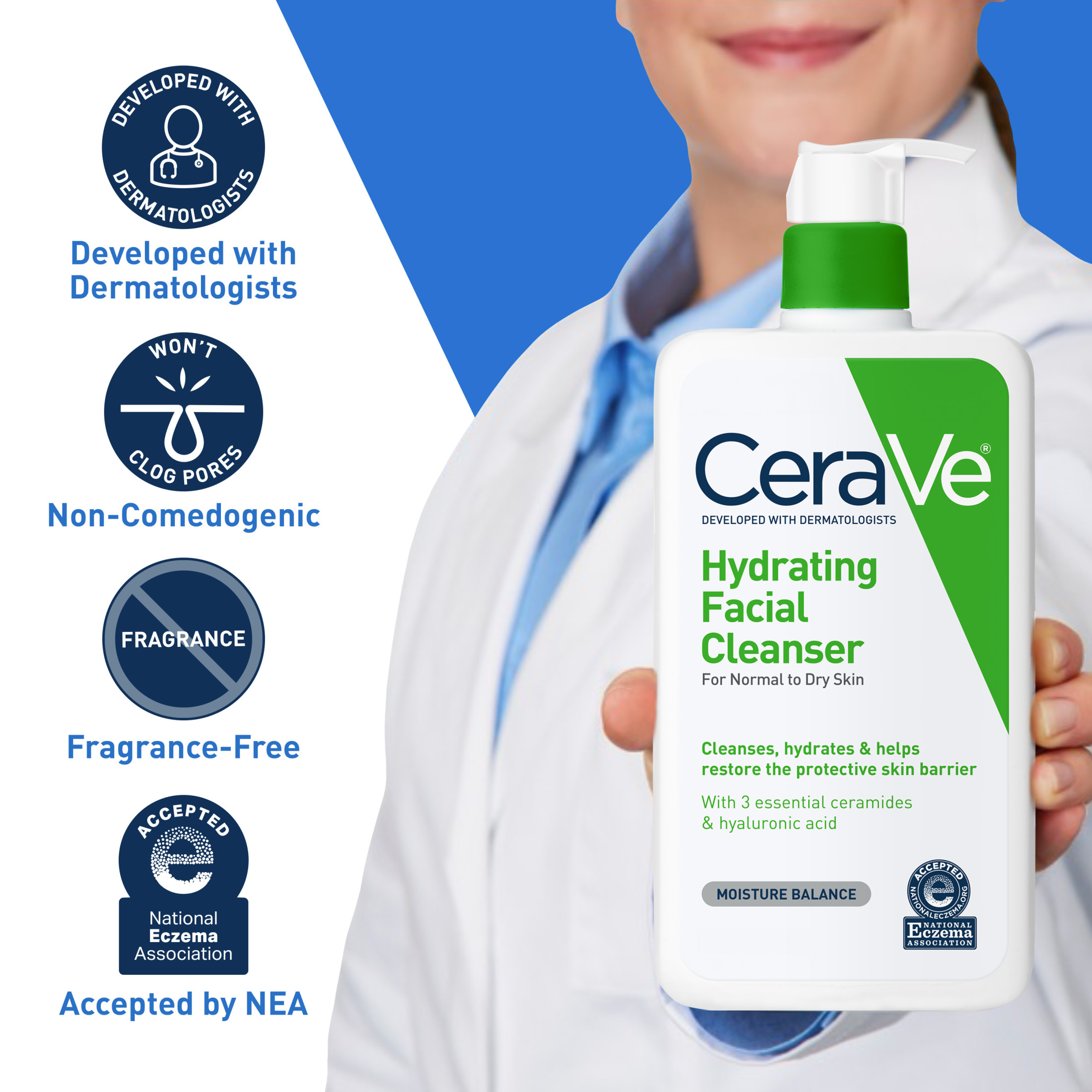 CeraVe Hydrating Facial Cleanser, 16 fl oz photo 6