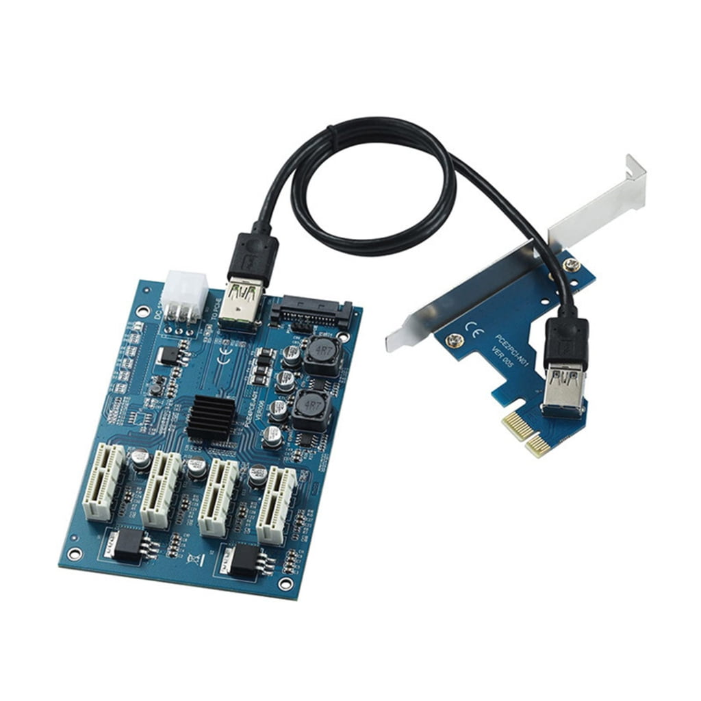 PCIE 1X To 4 Port Expansion Card ASM1184e Main Control For Multiple Graphics Cards Desktop Computer