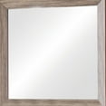 thumbnail image 6 of Mirror with Rectangle Wooden Frame and Washed Look, Brown, 6 of 6
