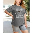 thumbnail image 4 of KimSoong Women Plus Size Halloween Shirt Funny Spider Web Graphic Tee Casual Fall Short Sleeve T-Shirt, 4 of 6