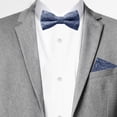 thumbnail image 4 of Jacob Alexander Men's Self Tie Freestyle Floral Bow Tie - Slate Blue, 4 of 7