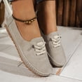 thumbnail image 6 of Flats Shoes for Women Casual Slip On Flat Shoes Comfortable Soft Wide Width Loafers For Walking Work Everyday Wear,White,CN:39(US:8), 6 of 6