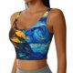 thumbnail image 2 of Balery Sunflower Starry Night Vibes Sujetadores deportivos con espalda cruzada para mujer, acolchados, sin costuras, de alto impacto, ideales para yoga, gimnasio, entrenamiento y fitness.-Medium, 2 of 8