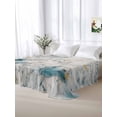 thumbnail image 6 of Teal Gray Gold Flat Sheets Only King Size, Soft Breathable Bed Top Sheets for Mattress, Modern Minimalist Abstract Gradient Art Luxury Bedding Flat Sheets for Home Hotel Bedroom Bed Protection, 6 of 9