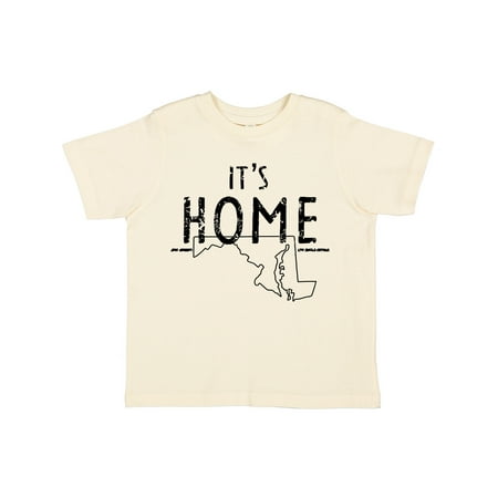 

Inktastic It s Home- Maryland State Outline Distressed Text Gift Toddler Boy or Toddler Girl T-Shirt