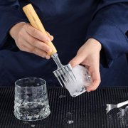 Ice Pick, AlloyIce Chisel With Wood Handle, Removal Pick Crushed Ice Chipper, Portable Ice Hammer Ice Pick Tool for Bars, Kitchens, Picnics, Camping