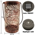 thumbnail image 2 of Linterna solar Led, lámpara de árbol, patio exterior, lámpara de paisaje, decoración, lámpara colgante de hierro hueco, 2 of 2