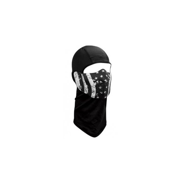 Balboa Zan Headgear WBNFM091H Removable Half Mask Neoprene - Black & White Vintage Flag