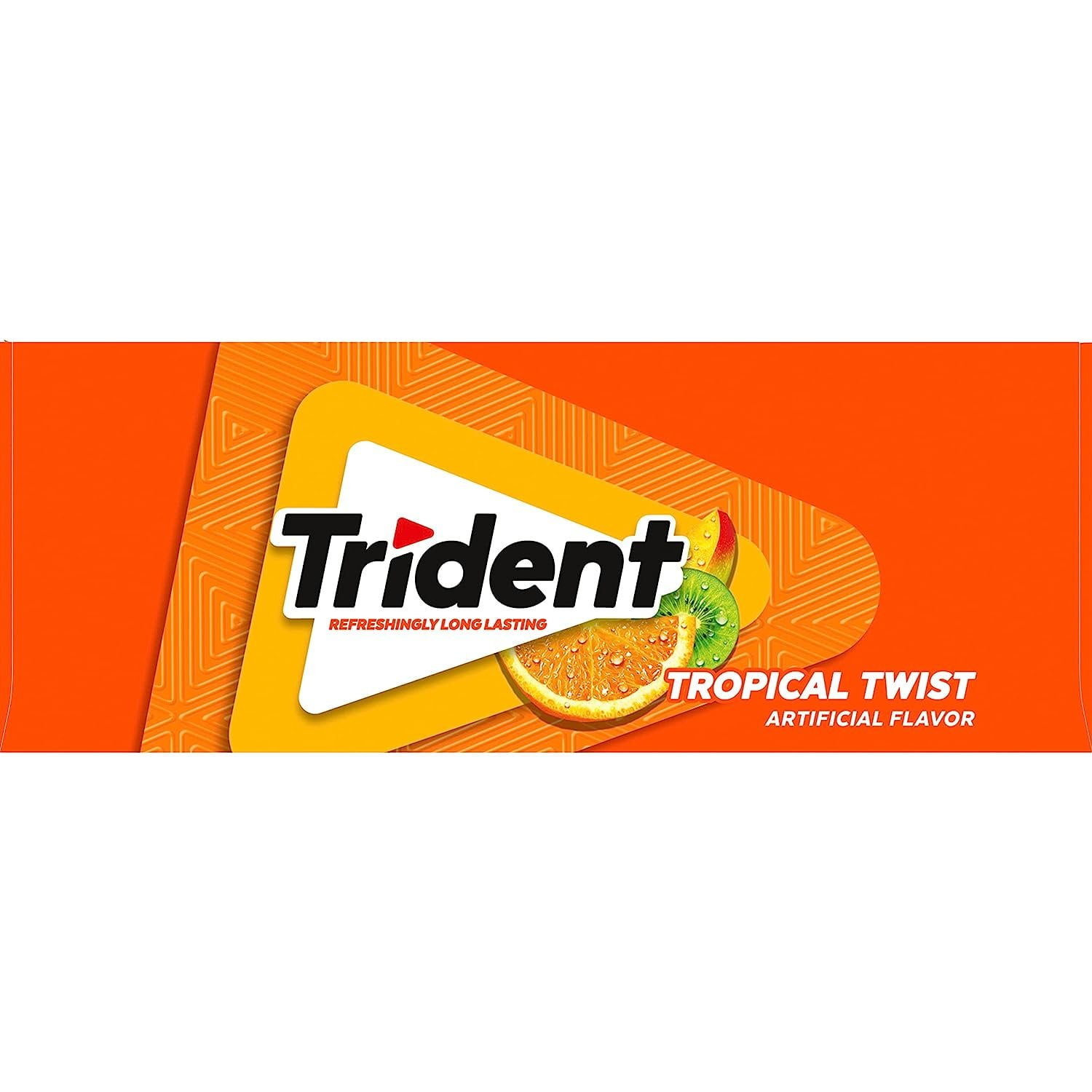 Trident Tropical Twist Sugar Free Gum, 6 Pocket Packs of 28 Pieces 168 Total Pieces