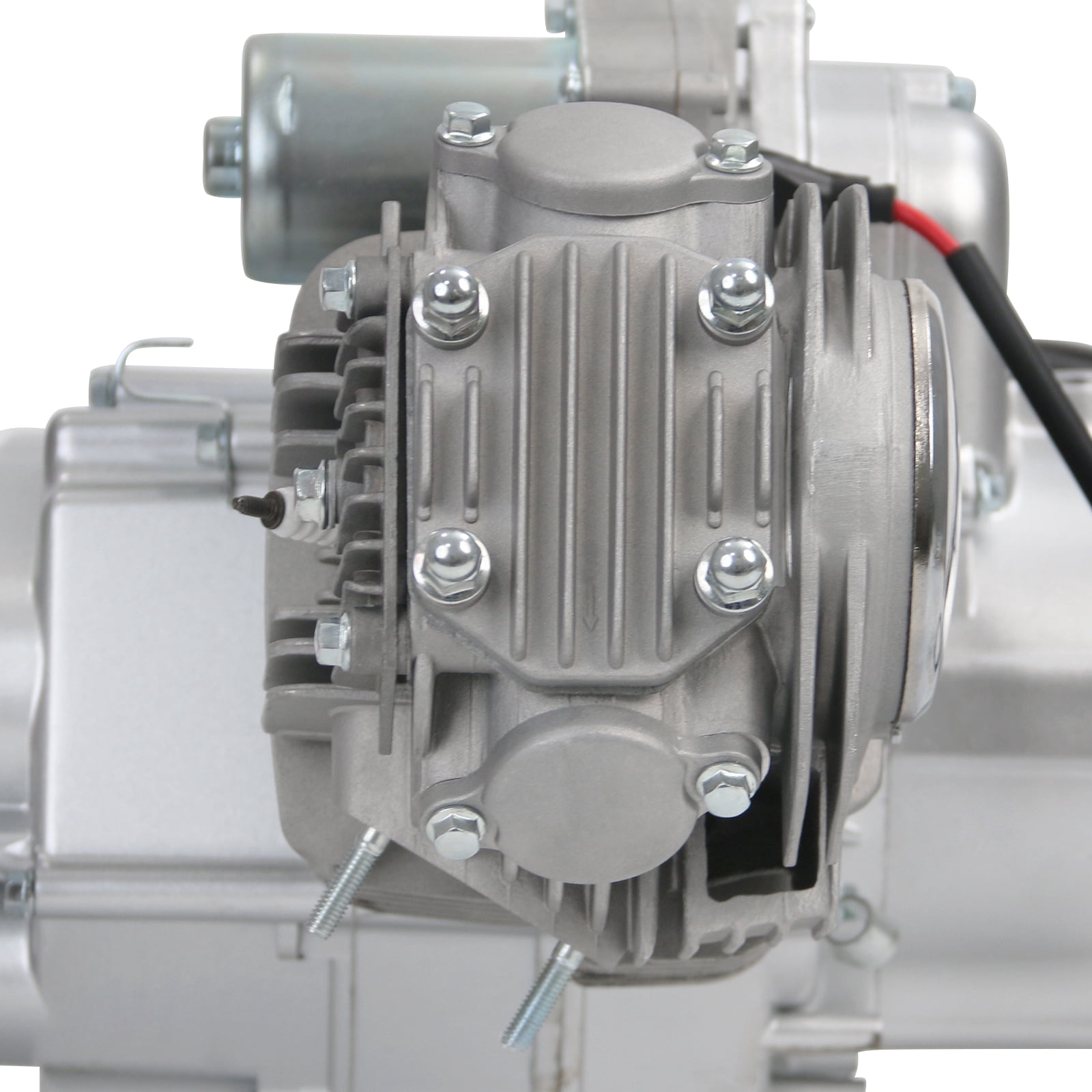 YC Yier Complete 140cc Engine Motor Kit Semi Auto Electric Start 4-Stroke Motor 3 Speed +Reverse & Wiring & Carburetor & Exhaust System for Go Kart ATV Quad Buggy Golf Cart 4 Wheelers Taotao ATC70