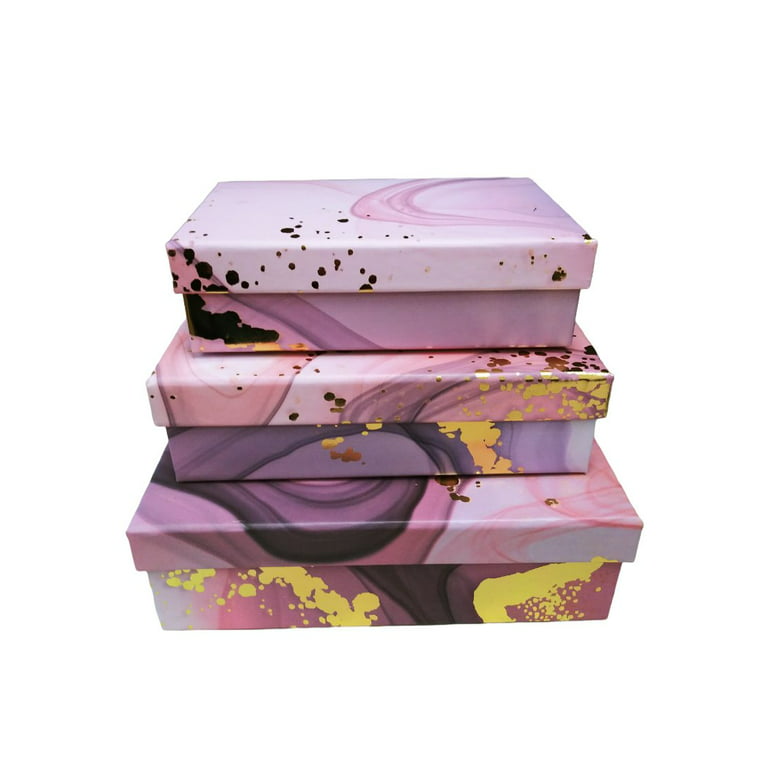 ALEF Elegant Decorative Themed Extra Large Nesting Gift Boxes -6 Boxes-  Nesting Boxes Beautifully Themed and