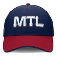 thumbnail image 2 of Men's Fanatics Navy/Red Montreal Canadiens Authentic Pro Rink Team Code Flex Hat, 2 of 4