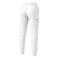 thumbnail image 3 of USNSM Cargo Sweatpants for Men Drawstring Waist Fleece Lined Jogger Sweatpants Casual Tapered Athletic Trousers with Pockets White M, 3 of 5