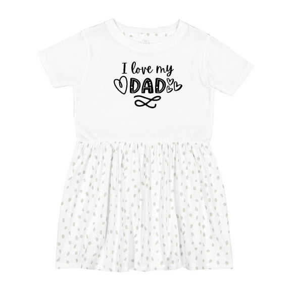 Inktastic I Love My Dad with Hearts Girls Toddler Dress