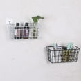 thumbnail image 3 of Wire Baskets,Wall Hanging Wire Basket,Wall Storage and Display Basket for Cabinet and Pantry Organization and Kitchen,Bathroom,Bedroom Storage 23x10x8cm White, 3 of 10