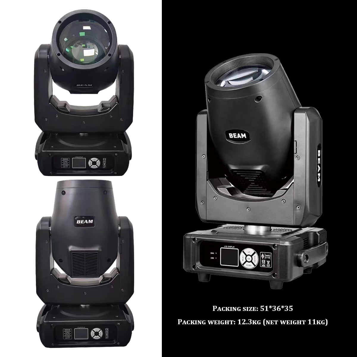 1Pcs Mini Beam 230W 7R Moving Head Stage Light Rainbow Led Spot Dmx Dj Bar Party Wedding Christmas