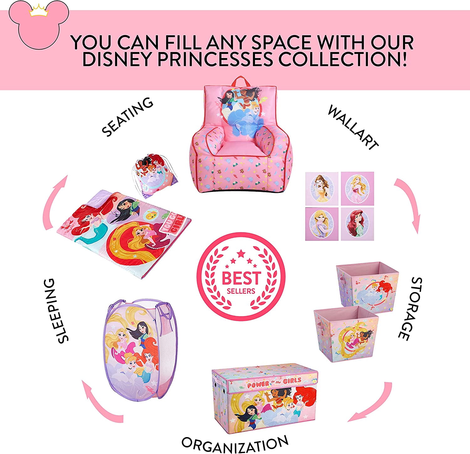 Disney Princess Swivel Mesh Chair