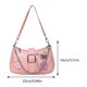 thumbnail image 2 of Bolso de hombro de PU Likrtyny Y2K con forma de corazón elegante gran capacidad color sólido, 2 of 9