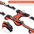 thumbnail image 2 of Ajustable Mesh Breathable Dog Harness - Reflective Webbing, Lightweight No Pull Harness with 3 Fast-Release Buckles for Dogs Walking, Running and Outdoor Adventures, Orange L, 2 of 11