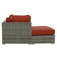 thumbnail image 2 of Poundex Furntiure Wicker-Fabric Outdoor Loveseat-Ottoman Three piece in Red, 2 of 6