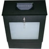 Solar-Powered Mailbox With Numbers, Black Finish