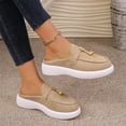thumbnail image 6 of Miluxas Women's Soft Walking Platform Mule, Casual Slip-On Shoes, Lightweight, Comfortable, Stylish Everyday Footwear Khaki 7(39), 6 of 7