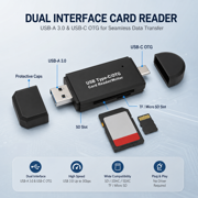 USB 3.0 SD/Micro SD card reader,USB SD/TF memory card reader,external card reader,suitable for SD,SDXC,SDHC,MMC,RS-MMC,Micro SDXC,Micro SD,Micro SDHC Card etc.