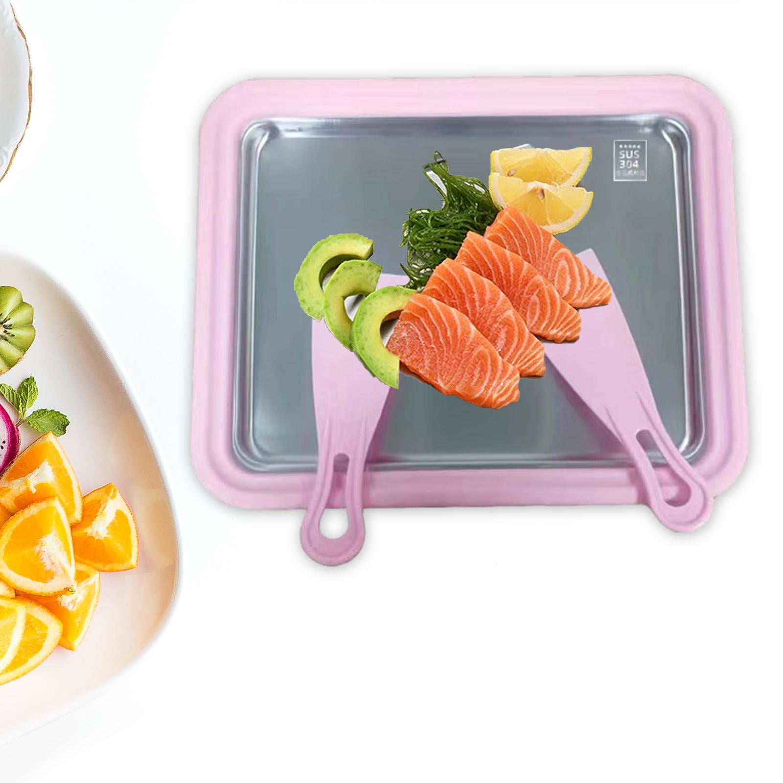 Esquirla Ice Cream Rolled Maker Freeze Yogurts Pan DIY Rolled Cream Freeze Yogurt with 2 Spatulas for Birthday Holiday Children Home