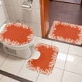 thumbnail image 4 of Coastal Coral Bath Mat 3 Piece Bathroom Rug Set, Orange White Ocean Marine Nautical Beach Non Slip Bath Rug Contour Mat and Toilet Lid Cover, Absorbent Shower Mats Soft Bath Rugs and Mats Sets, 4 of 8