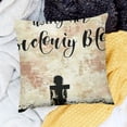 thumbnail image 2 of BANET Throw Pillow Cases Christian Bible Joshua with Inspirational Quotes Cushion Cover Super Soft Standard Pillow Protectors Home Couch Decor 24x24in, 2 of 5