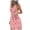 Pink, variant on Womens Plus Size Knit Crochet Swimsuit Cover-Up, Solid Sleeveless V-Neck Beach Dress with Side Slit & Hollow-Out Design