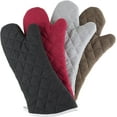 thumbnail image 6 of Lavish Home 69-06-C Oversized Oven Quilted Mittens, Flame & Heat Resistant, Chocolate - Set of 2, 6 of 6