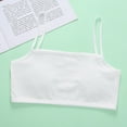 thumbnail image 2 of CYRBOKO Girls Sports Bars, Cami Breathable Cotton Comfortable Soft Training Bras White Size 8-9 T, 2 of 3