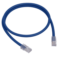 SANOXY 5ft Cat5e UTP Ethernet Patch Cable – Non-Booted, 24AWG Bare Copper, Blue