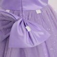 thumbnail image 6 of IBTOM CASTLE Toddler Little Flower Girls Princess Tulle Dress Sleeveless Floral Embroidery Tutu 3D Butterfly Back Bowknot For Wedding Birthday Party Evening Formal Purple, 6 of 7