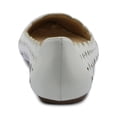 thumbnail image 2 of ADRIENNE VITTADINI Womens White Padded Scalloped Forst Pointed Toe Slip On Leather Flats 8 M, 2 of 4