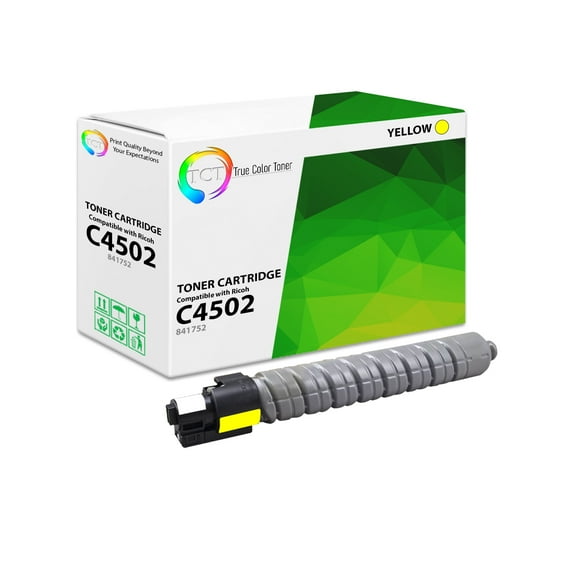 TCT C4502 Yellow Toner Cartridge - Premium Compatible Replacement for Ricoh Aficio C4502 841752 Yellow
