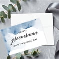 thumbnail image 3 of Koyal Wholesale Groomsmen Wedding Day Gift Cards with Envelopes set of 8 Blue Watercolor On My Wedding Day Cards, 3 of 5