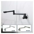 thumbnail image 2 of Pot Filler Tap Wall Mounted Foldable Kitchen Faucet Single Cold Single Hole Sink Tap Rotate Folding Spout Chrome Brushed Black ,High Water Flow Rate, 2 of 7