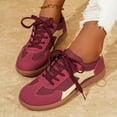thumbnail image 6 of AUDeals Women's Barefoot Shoes Zero Drop Wide Width Retro Sneakers Vintage Leather Suede Casual Walking Shoes (Red, 6), 6 of 9