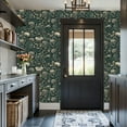 thumbnail image 3 of Vintage Peel and Stick Wallpaper Floral Botanical Intricate Details Earthy Tones Wall Mural 17.7in x 9.8ft Self Adhesive Removable Wall Paper Renter Friendly Wallpaper for Nursery Bedroom Cabinets, 3 of 8