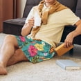thumbnail image 2 of Salouo Pineapple Pattern Men's Sleep Pajama Shorts,Pajama Bottoms Elastic Waistband Sleep Pajama Short PJ Shorts for Men -Small, 2 of 6
