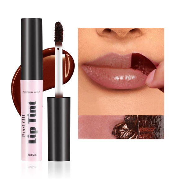 Matte Peel-Off Lipstick, Shade F - 1 Lipstick, Peel Off Lip Stain Lip Tint Liquid Lipstick Lip GLōss Long Lasting Lip Tint Stain Non Stick Cup Peel Off Lipstick Lip Makeup For Wome Makeup Organizers