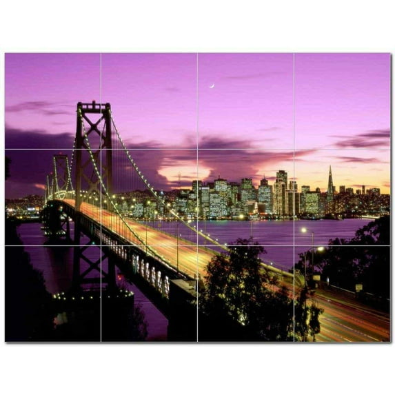 Bridge Photo Ceramic Tile Mural Kitchen Backsplash Bathroom Shower 404268-XL43