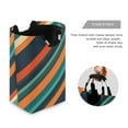 thumbnail image 3 of Yayeee Freestanding Laundry Hamper with Handle Collapsible Large Storage Basket for Clothes, Retro Stripes, 3 of 7