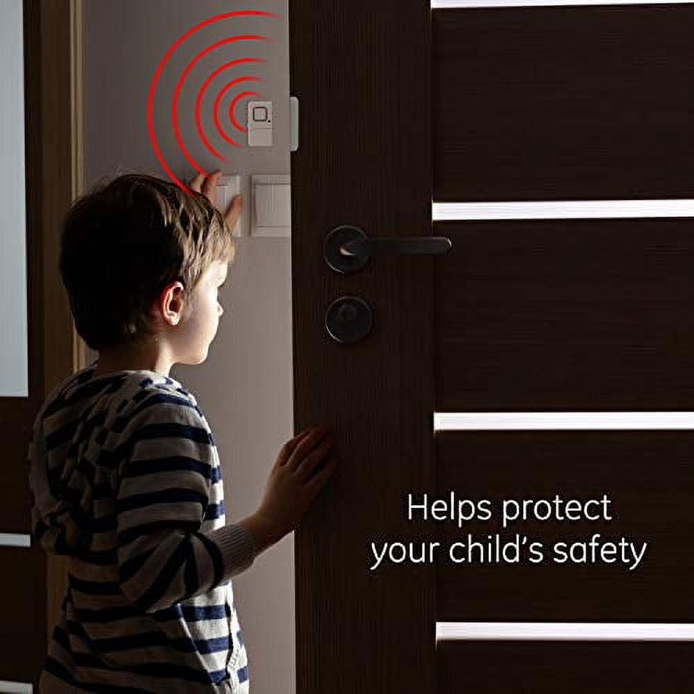 GE Personal Security Window/Door, 12-Pack, Magnetic Sensor, Off/Chime/Alarm, Easy Installation, 45989, White