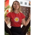 thumbnail image 2 of Vintage Sun Moon Daisy T-Shirt Women -Image by Shutterstock, Female 3X-Large, 2 of 4